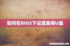 如何在BIOS下设置禁用U盘