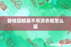 碧桂园精装不吊顶衣柜怎么装