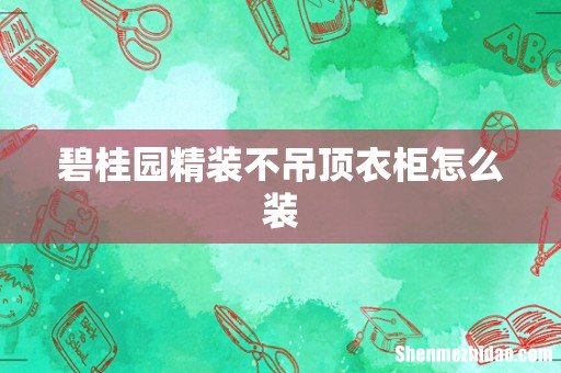 碧桂园精装不吊顶衣柜怎么装