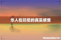 华人在印尼的真实感受