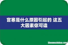 宫寒是什么原因引起的 这五大因素你可造