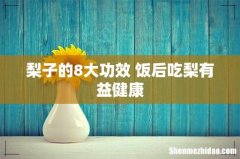 梨子的8大功效 饭后吃梨有益健康