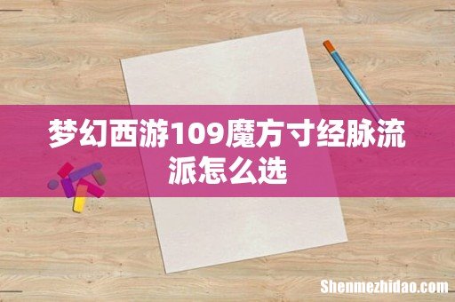 梦幻西游109魔方寸经脉流派怎么选