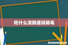 吃什么清肠道排肠毒