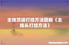 主线头打结方法 主线顶端打结方法图解
