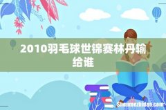 2010羽毛球世锦赛林丹输给谁