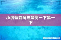 小度智能屏总是亮一下黑一下