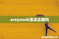 areyouok语法正确吗