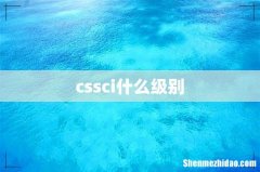 cssci什么级别