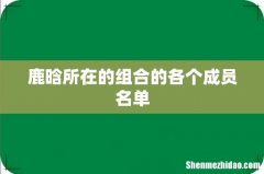 鹿晗所在的组合的各个成员名单