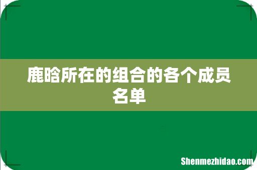 鹿晗所在的组合的各个成员名单