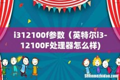 i312100f参数（英特尔i3-12100F处理器怎么样)