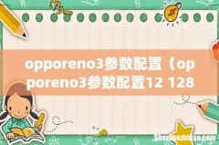 opporeno3参数配置（opporeno3参数配置12+128)