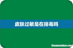 皮肤过敏是在排毒吗