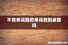 不背单词能把单词放到桌面吗