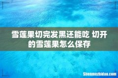 雪莲果切完发黑还能吃 切开的雪莲果怎么保存
