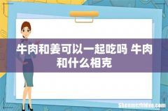 牛肉和姜可以一起吃吗 牛肉和什么相克