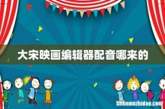大宋映画编辑器配音哪来的