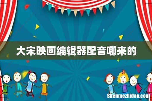 大宋映画编辑器配音哪来的