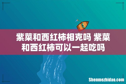 紫菜和西红柿相克吗 紫菜和西红柿可以一起吃吗