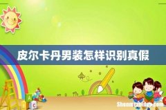 皮尔卡丹男装怎样识别真假