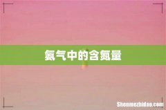 氨气中的含氮量