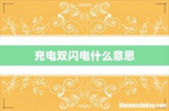 充电双闪电什么意思