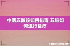 中医五脏该如何排毒 五脏如何进行食疗