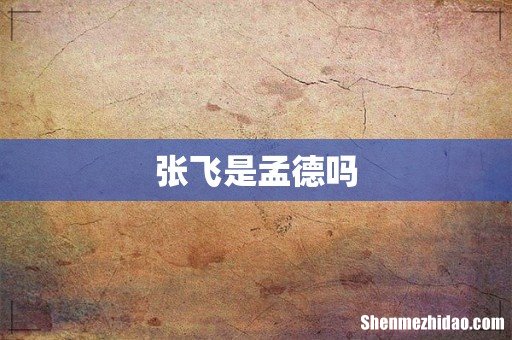 张飞是孟德吗