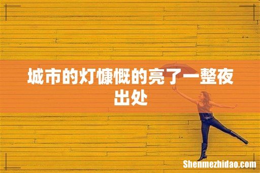 城市的灯慷慨的亮了一整夜出处