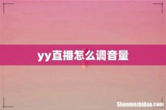 yy直播怎么调音量