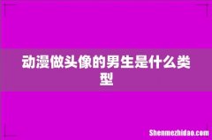 动漫做头像的男生是什么类型