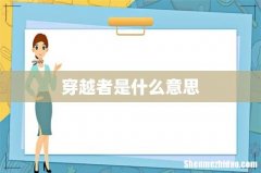 穿越者是什么意思