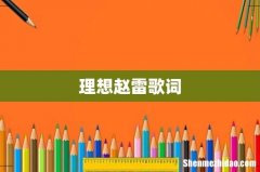 理想赵雷歌词