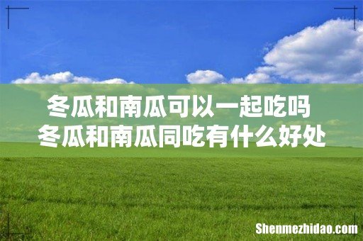冬瓜和南瓜可以一起吃吗 冬瓜和南瓜同吃有什么好处