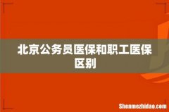 北京公务员医保和职工医保区别