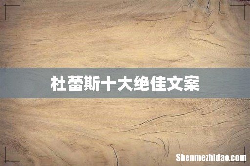 杜蕾斯十大绝佳文案