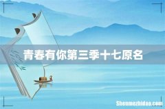 青春有你第三季十七原名