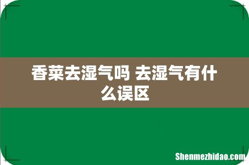 香菜去湿气吗 去湿气有什么误区
