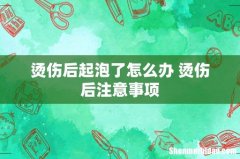 烫伤后起泡了怎么办 烫伤后注意事项