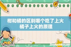 柑和橘的区别哪个吃了上火 橘子上火的原理