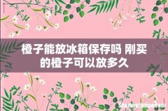 橙子能放冰箱保存吗 刚买的橙子可以放多久