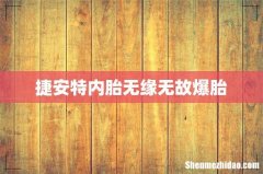 捷安特内胎无缘无故爆胎