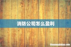 消防公司怎么盈利