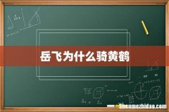 岳飞为什么骑黄鹤