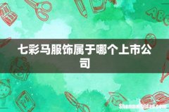七彩马服饰属于哪个上市公司