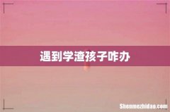 遇到学渣孩子咋办