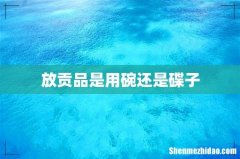放贡品是用碗还是碟子