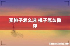 买桃子怎么选 桃子怎么储存