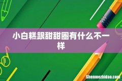 小白糕跟甜甜圈有什么不一样